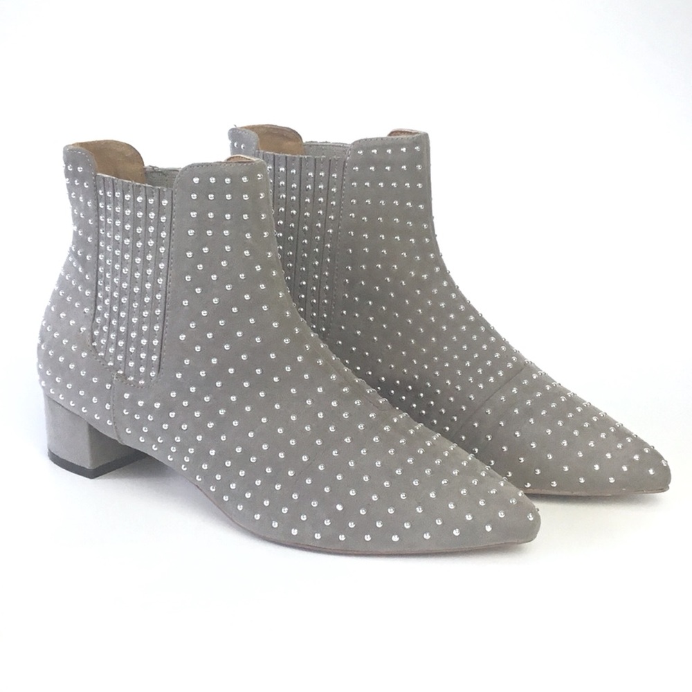 TOPSHOP Gray Studded Booties